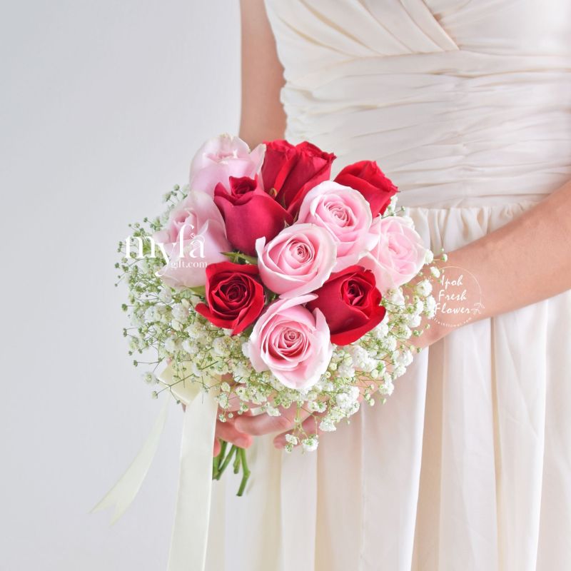 Arielle Bridal With Boutonniere| Flower Bouquet For Wedding & ROM