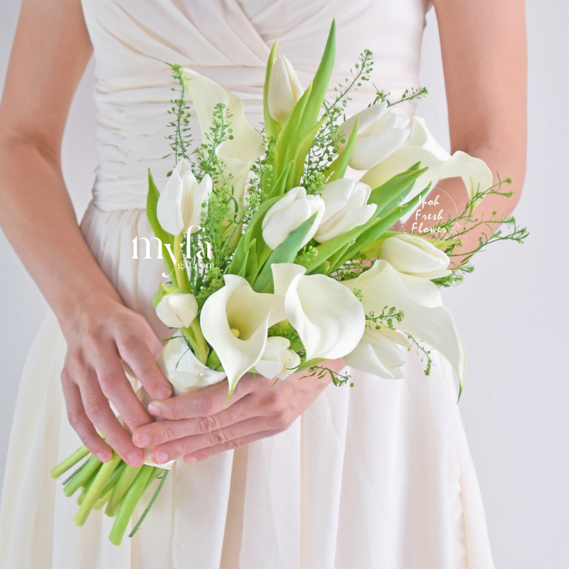Gracia Bridal With Boutonniere| Flower Bouquet For Wedding & ROM
