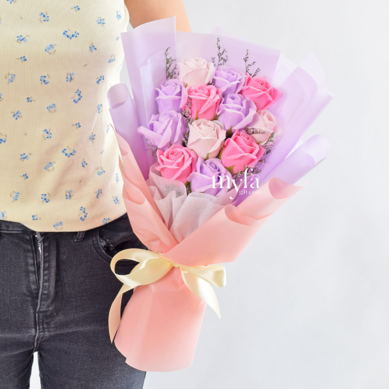 Hertha| Soap Flower Bouquet & Gift| Same Day Delivery Taiping Perak