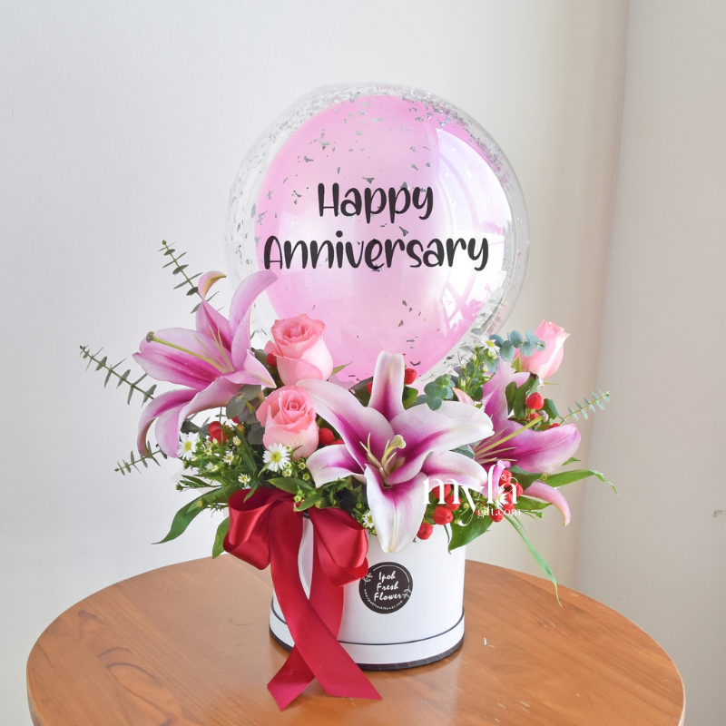 Beverly | Balloon Flower Box | Same day delivery