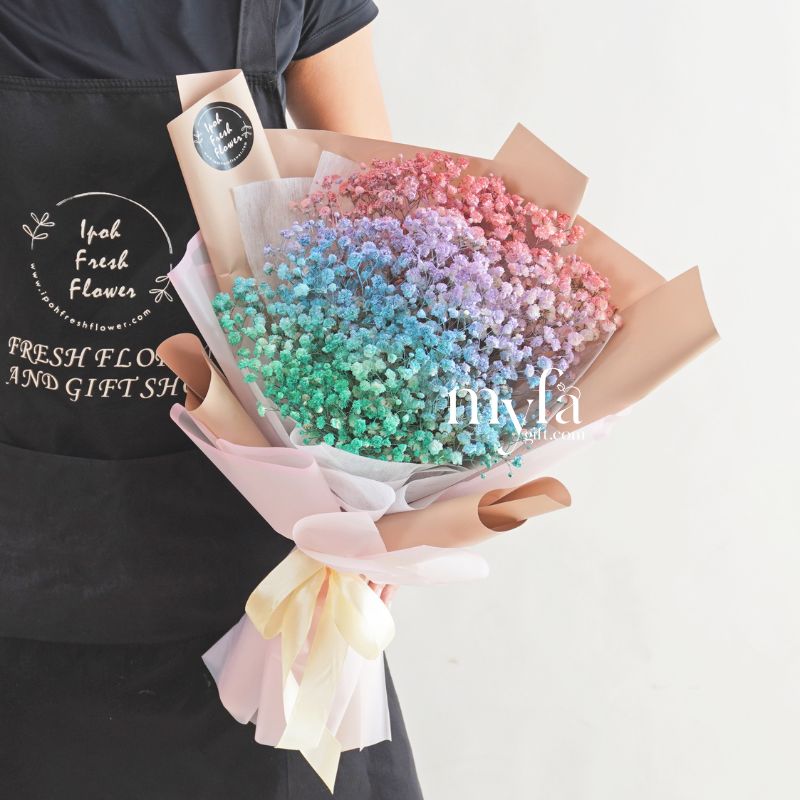 Rainbow Baby Breath| Graduation Bouquet| Graduation Gift Delivery