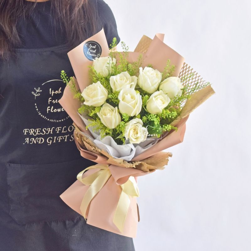 White Roses Bouquet | Fresh Flower Bouquet | Same day delivery