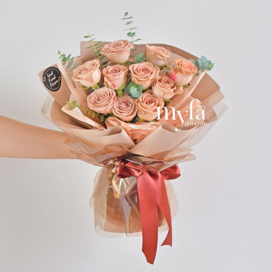 Vintage Cappuccino Rose| Fresh Flower Bouquet| Same Day Delivery