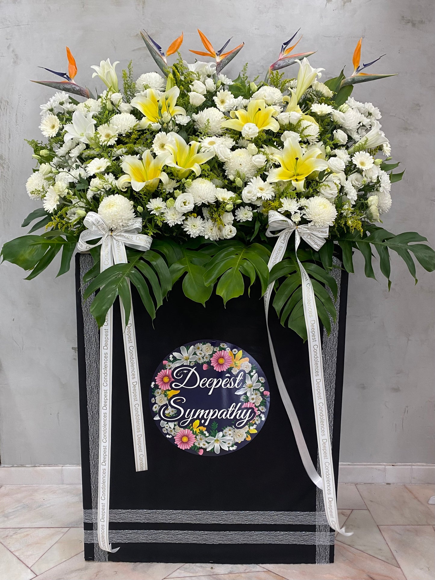 Respectful Wreath | Premium Condolence Stand| Same Day Delivery