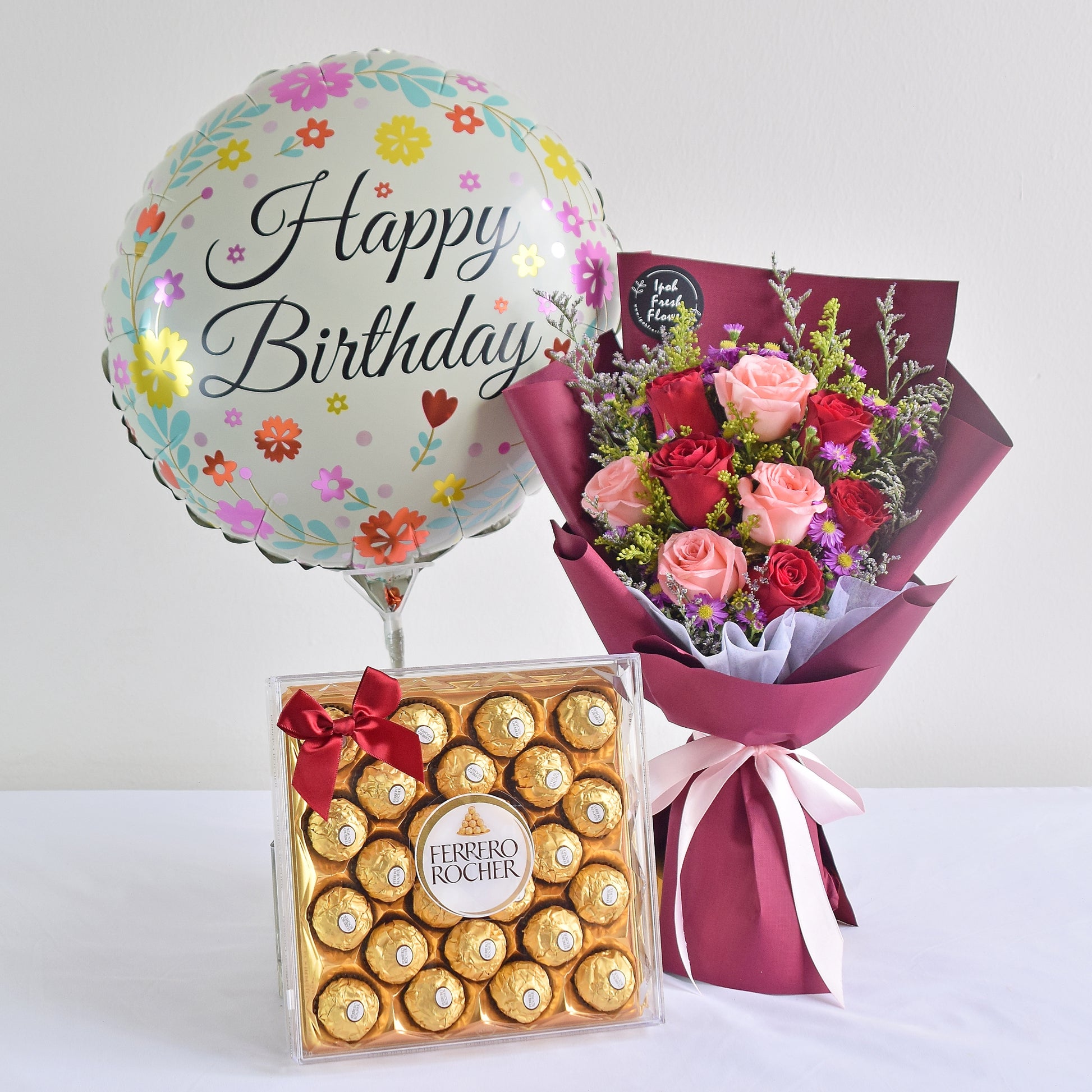 Amelia Birthday Bundle| Flowers, Balloons & Cake| Same Day Delivery