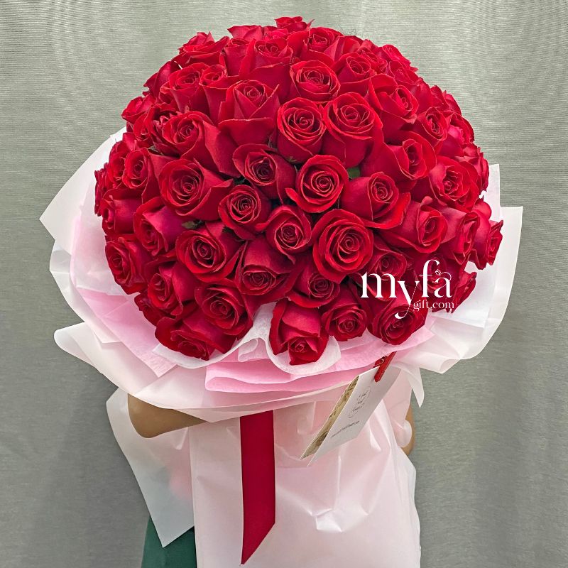 Apple Of My Eye| Giant 99 Roses Fresh Flower Bouquet| Same Day Delivery