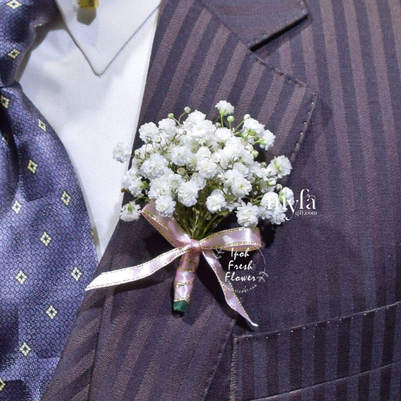 Baby Breath Boutonniere| Flower Bouquet For Wedding & ROM
