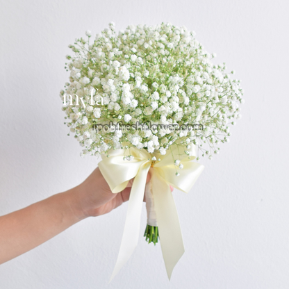 Baby Breath Bridal With Boutonniere| Flower Bouquet For Wedding & ROM