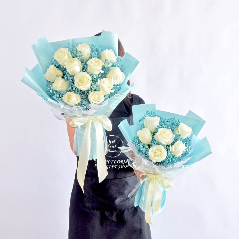 Blue Victory| Fresh Flower Bouquet| Same Day Delivery