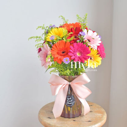 Blush Crush Vase Arrangement| Fresh Flower In A Vase| Same Day Delivery