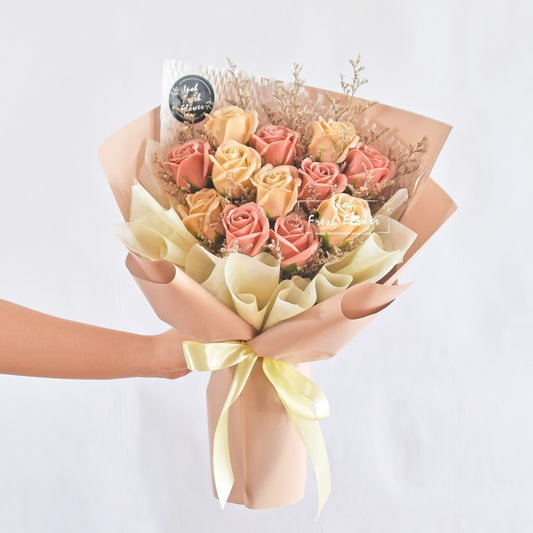 Cappuccino Soap Flower Bouquet & Gift| Same Day Delivery