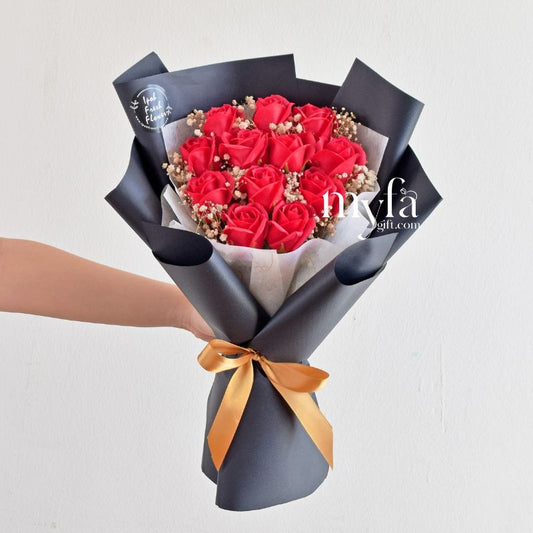 Classical Red| Soap Flower Bouquet & Gift| Same Day Delivery