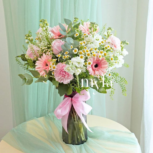 Elena Vase Arrangement| Fresh Flower In A Vase| Same Day Delivery