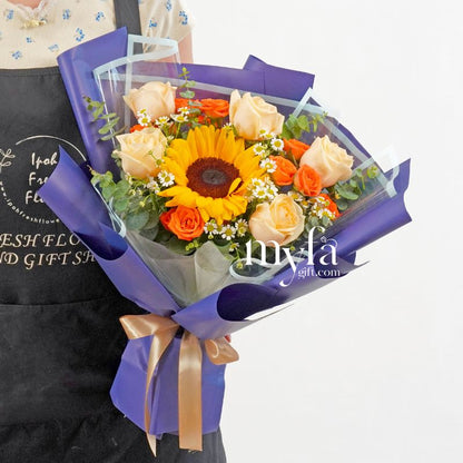 Eliot Fresh Flower Bouquet| Father's Day Special| Same Day Delivery Ipoh 