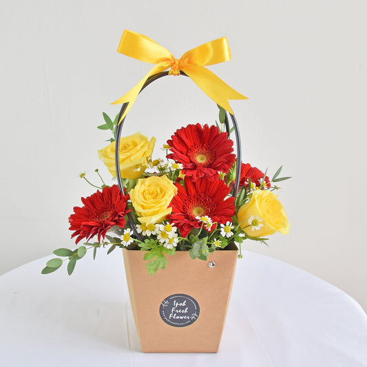 Emily| Fresh Flower Basket| Same Day Delivery