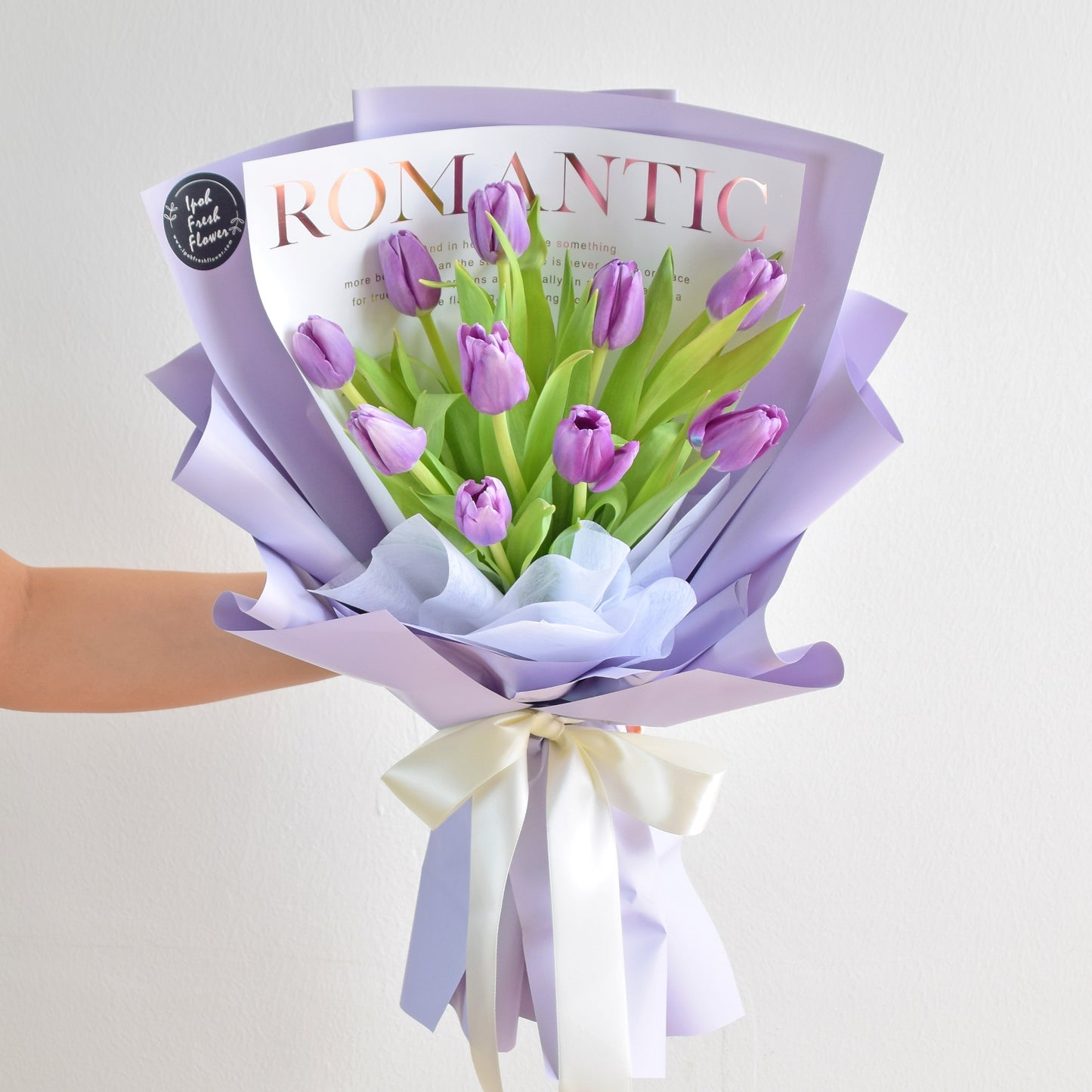 Evolet Purple Tulip Bouquet | Valentine's Fresh Flower Bouquet| Same Day Delivery