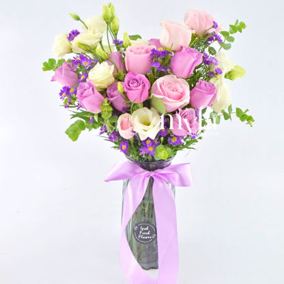 Heather Vase Arrangement| Fresh Flower In A Vase| Same Day Delivery
