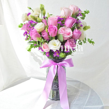 Heather Vase Arrangement| Fresh Flower In A Vase| Same Day Delivery