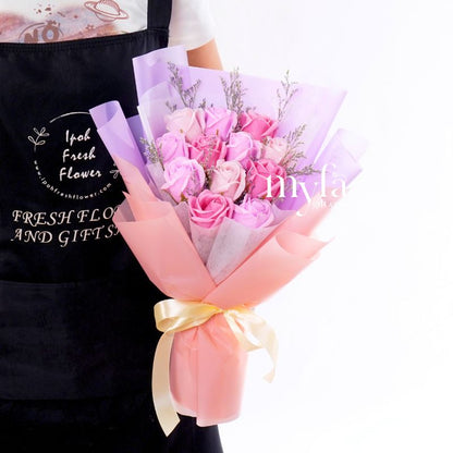 Hertha| Soap Flower Bouquet & Gift| Same Day Delivery Taiping Perak