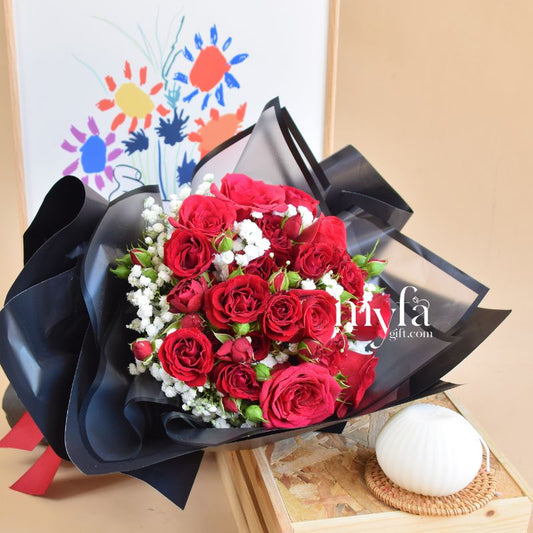 Love's Whisper| Valentine's Fresh Flower Bouquet| Same Day Delivery