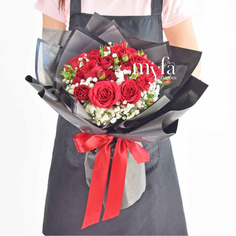 Love's Whisper| Valentine's Fresh Flower Bouquet| Same Day Delivery