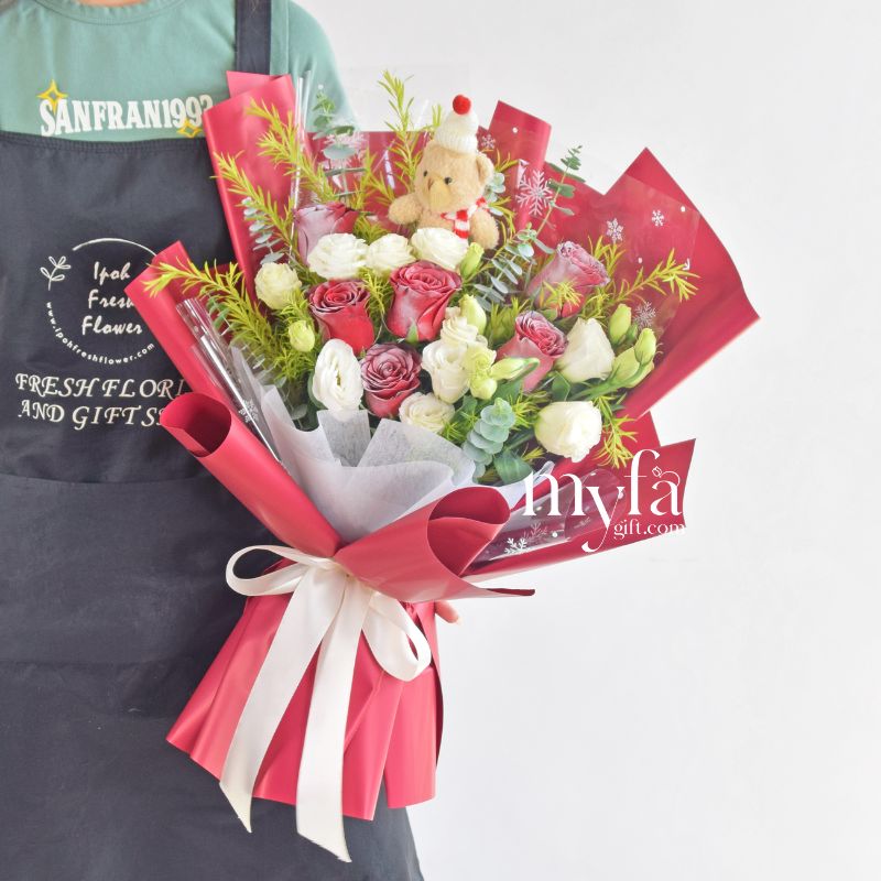 Beary Frosty| Christmas Flowers & Gift Delivery| Same Day Delivery Ipoh