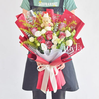 Beary Frosty| Christmas Flowers & Gift Delivery| Same Day Delivery Ipoh