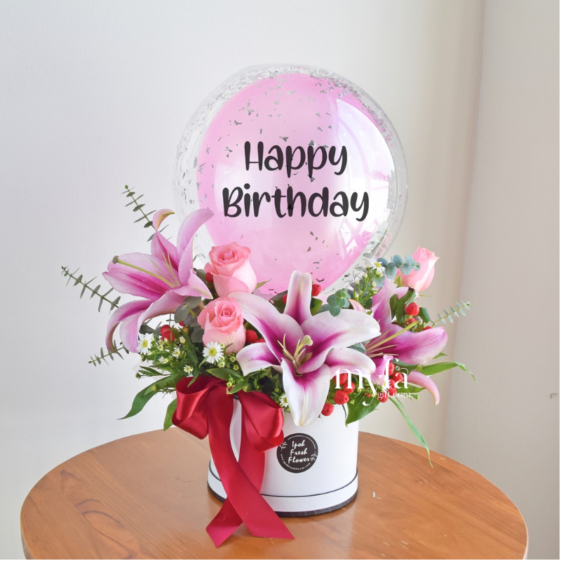 Beverly | Balloon Flower Box | Same day delivery