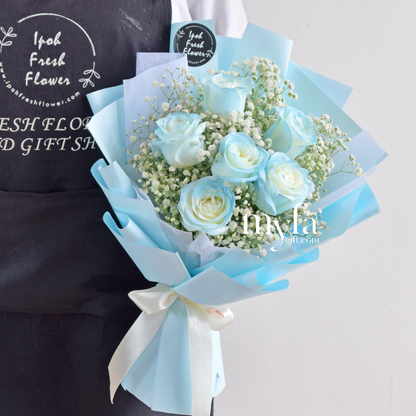 Blue Diamond| Fresh Flower Bouquet| Same Day Delivery