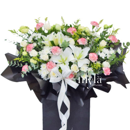 Condolence Flower Stand G1 | Funeral Flower Arrangement| Same Day Delivery