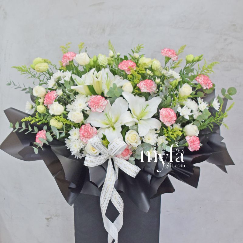 Condolence Flower Stand G1 | Funeral Flower Arrangement| Same Day Delivery