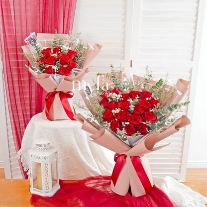Crimson| Roses Bouquet| Fresh Flower Delivery