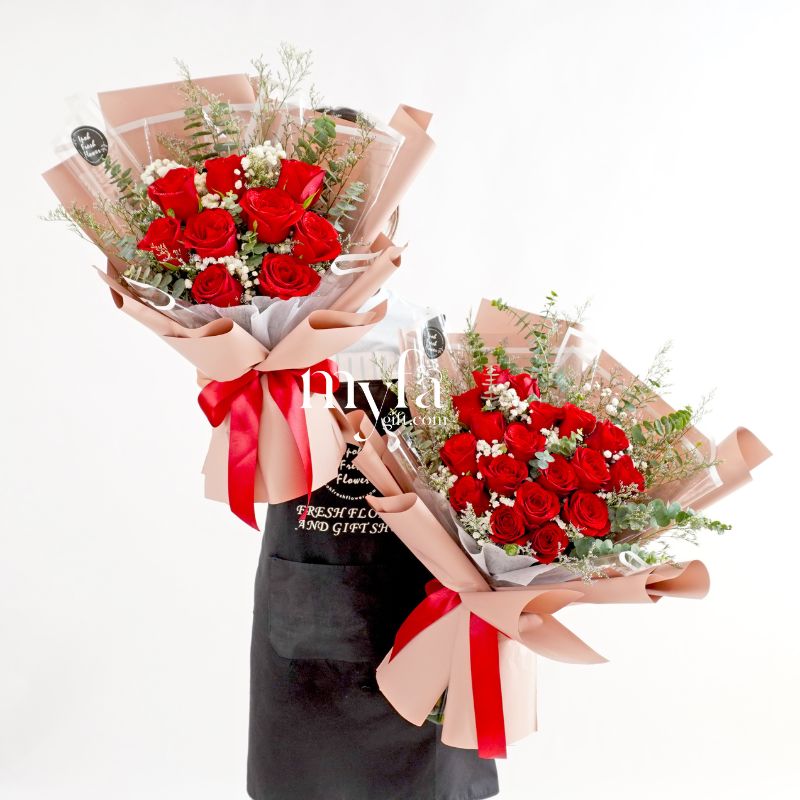 Crimson| Roses Bouquet| Fresh Flower Delivery