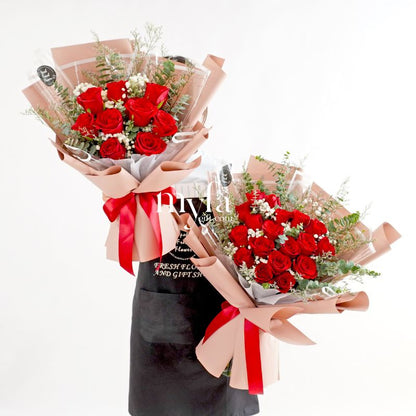Crimson| Roses Bouquet| Fresh Flower Delivery