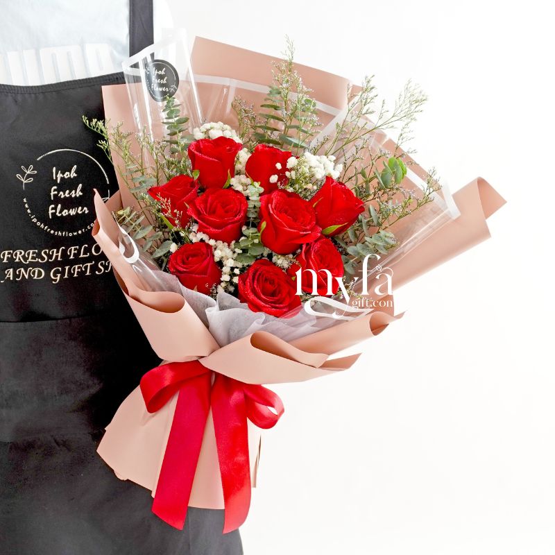 Crimson| Roses Bouquet| Fresh Flower Delivery