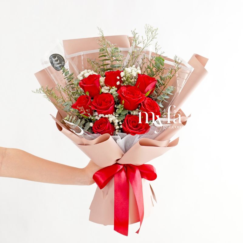Crimson| Roses Bouquet| Fresh Flower Delivery