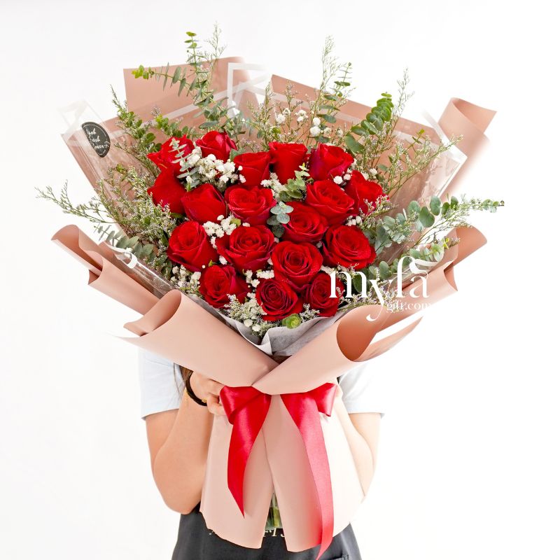 Crimson| Roses Bouquet| Fresh Flower Delivery