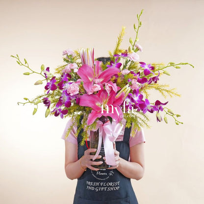 Elena | Fresh Flower Vase Arrangement | Same Day Gift Delivery
