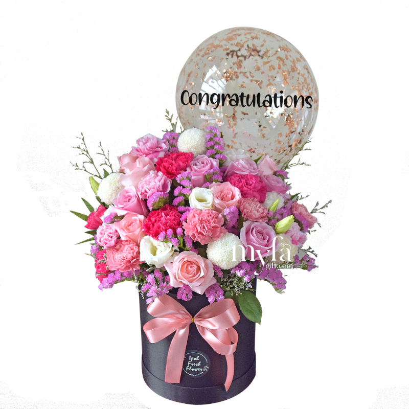 Eloise | Balloon Flower Box | Same day delivery