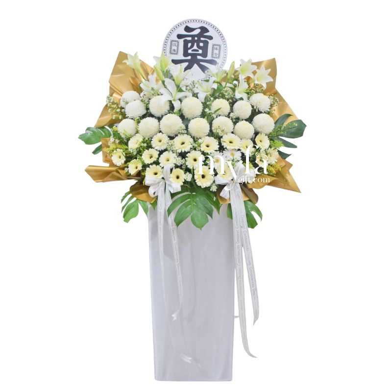Condolence Flower Stand- External Wreath