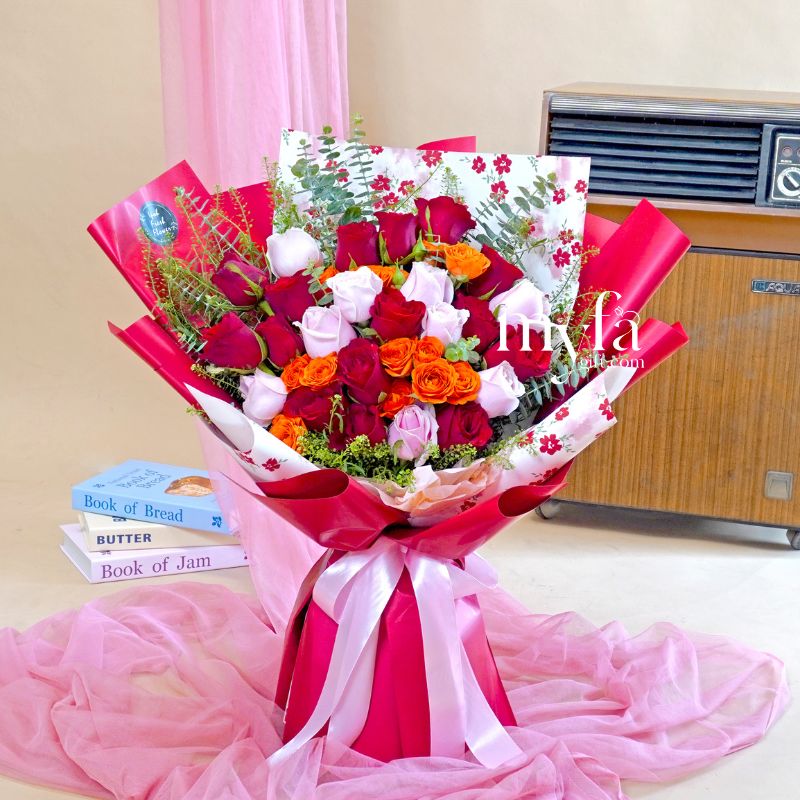 Fannie| Valentine Roses Bouquet| Fresh Flower Delivery