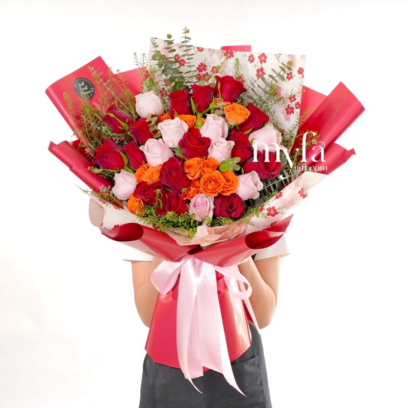 Fannie| Valentine Roses Bouquet| Fresh Flower Delivery