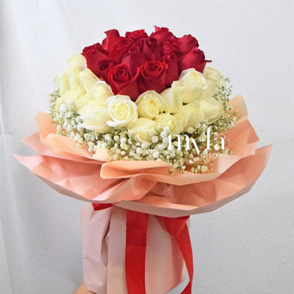 Just For You| Giant 50 Roses Fresh Flower Bouquet| Same Day Delivery