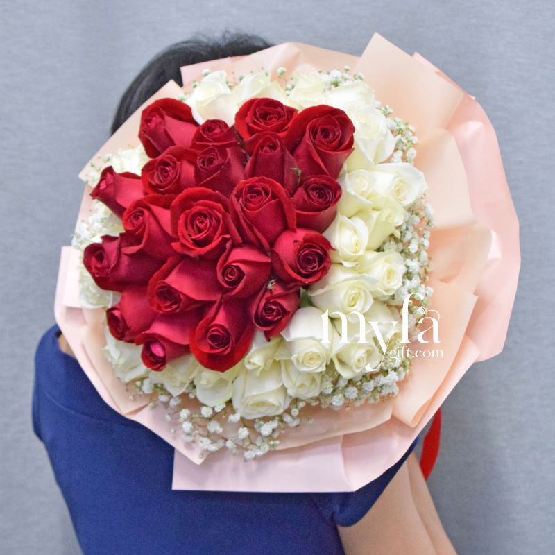Just For You| Giant 50 Roses Fresh Flower Bouquet| Same Day Delivery
