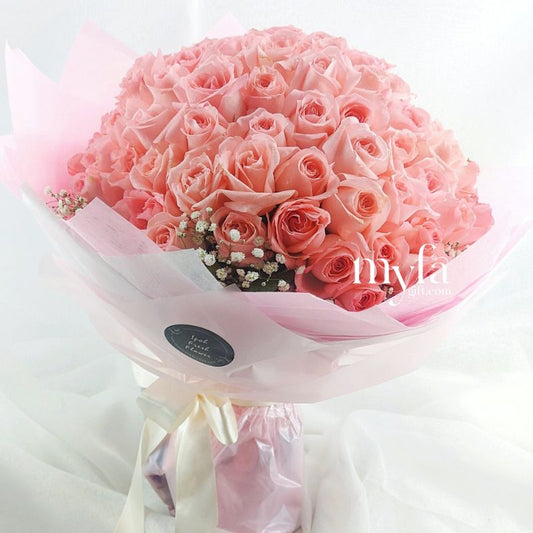 Love Devotion| Giant 99 Roses Fresh Flower Bouquet| Same Day Delivery