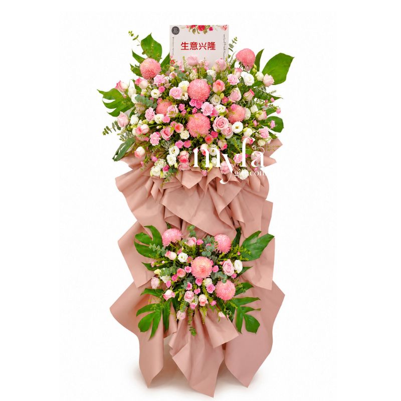 Pinky Stand| Fresh Flower Grand Opening Stand| Same Day Delivery Ipoh