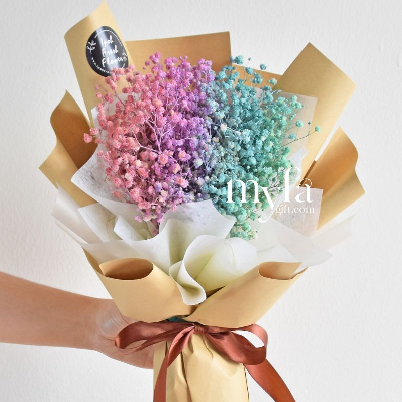 Rainbow Baby Breath| Graduation Bouquet| Graduation Gift Delivery