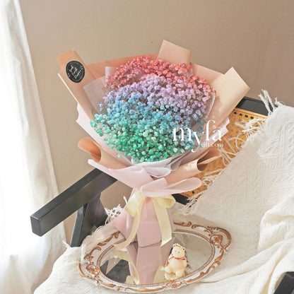 Rainbow Baby Breath| Graduation Bouquet| Graduation Gift Delivery