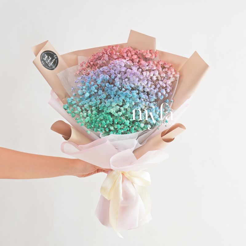 Rainbow Baby Breath| Graduation Bouquet| Graduation Gift Delivery