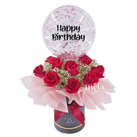 Remy | Balloon Flower Box | Same day delivery